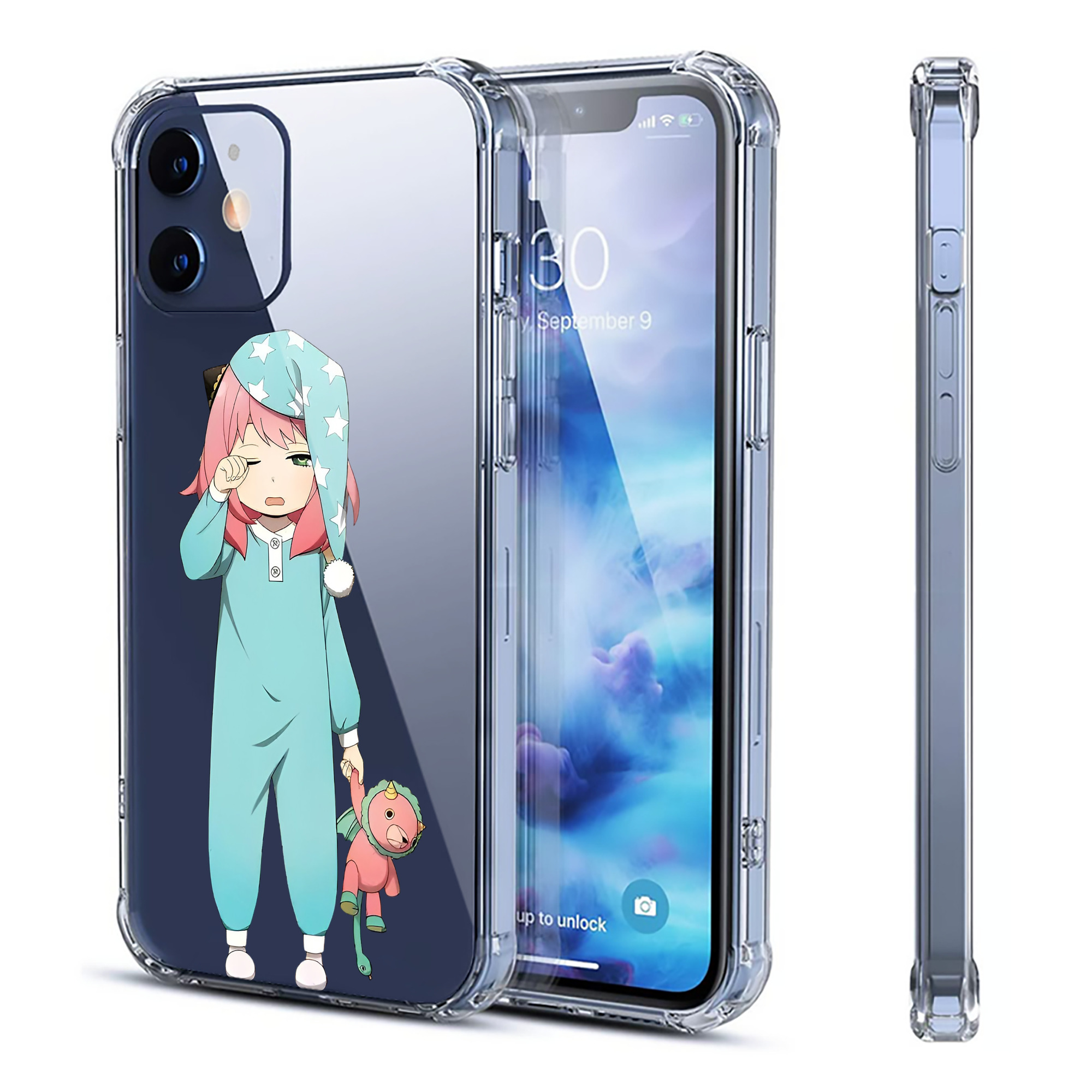 （画像用） SPY×FAMILY间谍家家酒 【iPhone 12シリーズ対応】透明スマホケース（クリアソフトケース）
